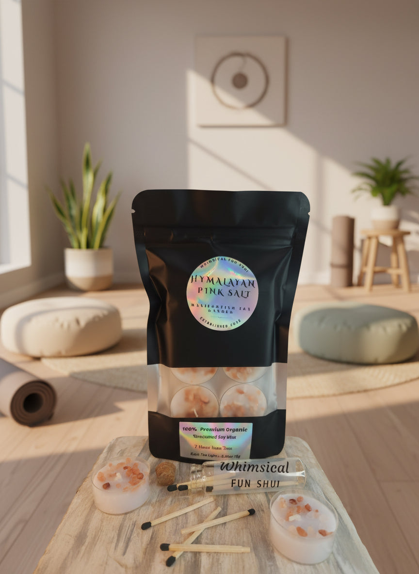 Himalayan Pink Salt Meditation tea candle Bundle
