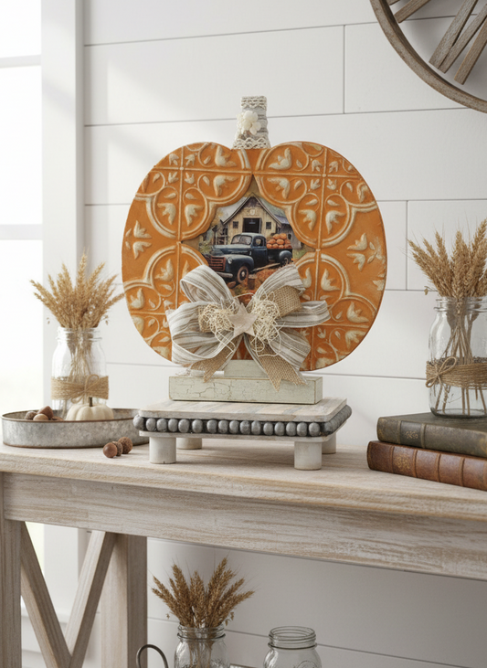 Farm Style Pumpkins Shelf Sitter