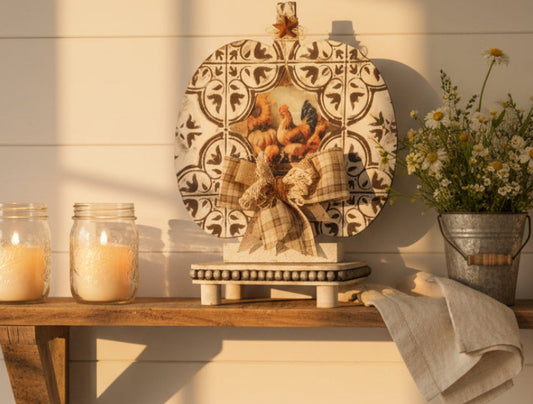 Rustic Pumpkin Shelf Sitter