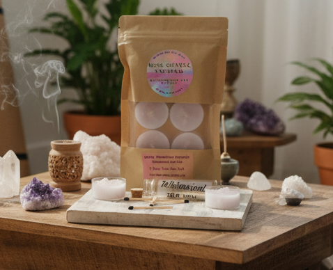 Rose quarts Meditation tea candle Bundle