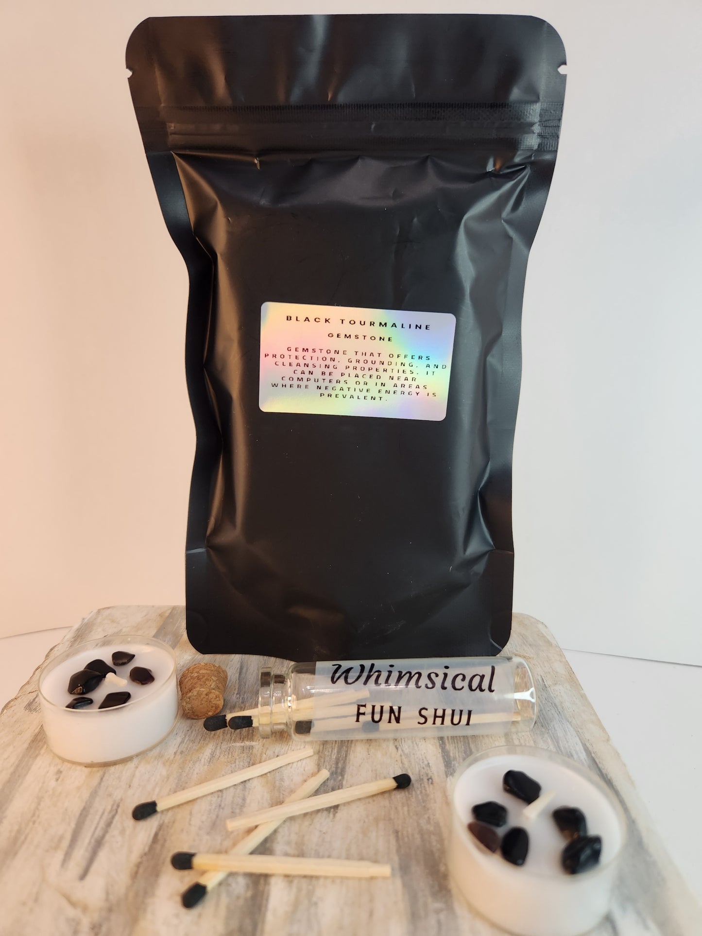 Black Tourmaline Meditation Tea Candle Bundle