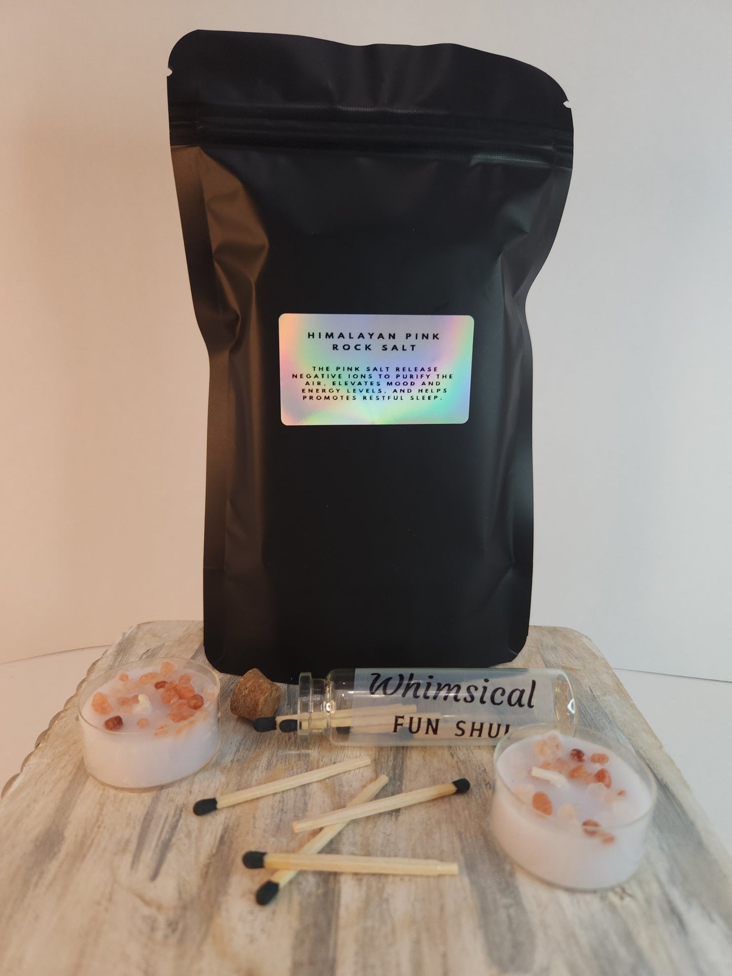 Himalayan Pink Salt Meditation tea candle Bundle