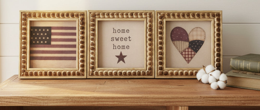 Framed Farm Style Decor- Set of 3