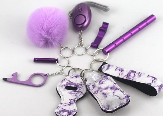 9-piece safety Key Chain Set
