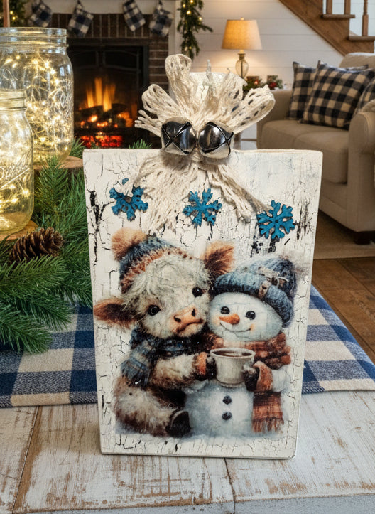 Whimsical Shelf Sitter/Wall decor- Christmas