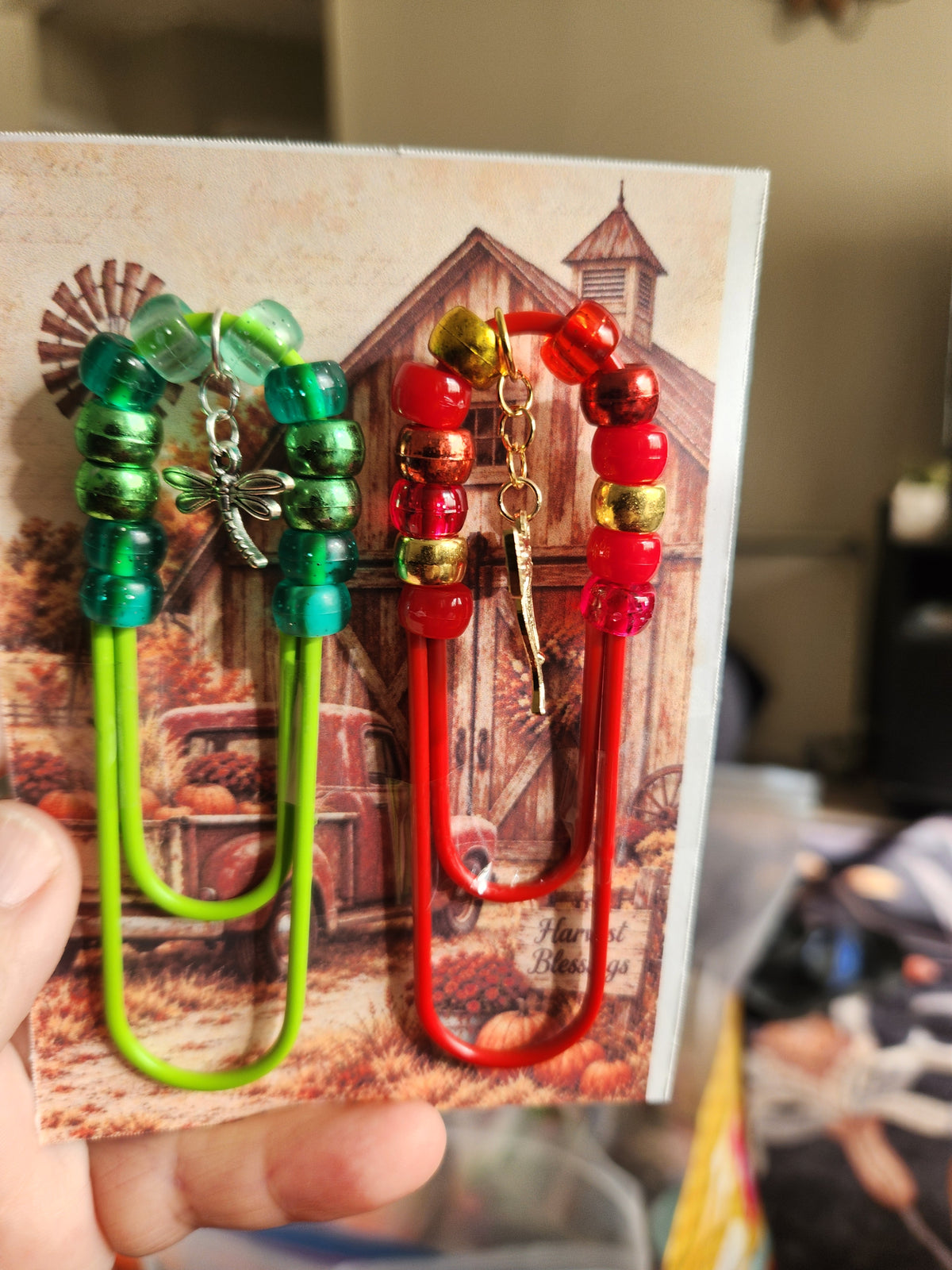 Beaded Cute Charms and Tasseled Jumbo Paper Clips