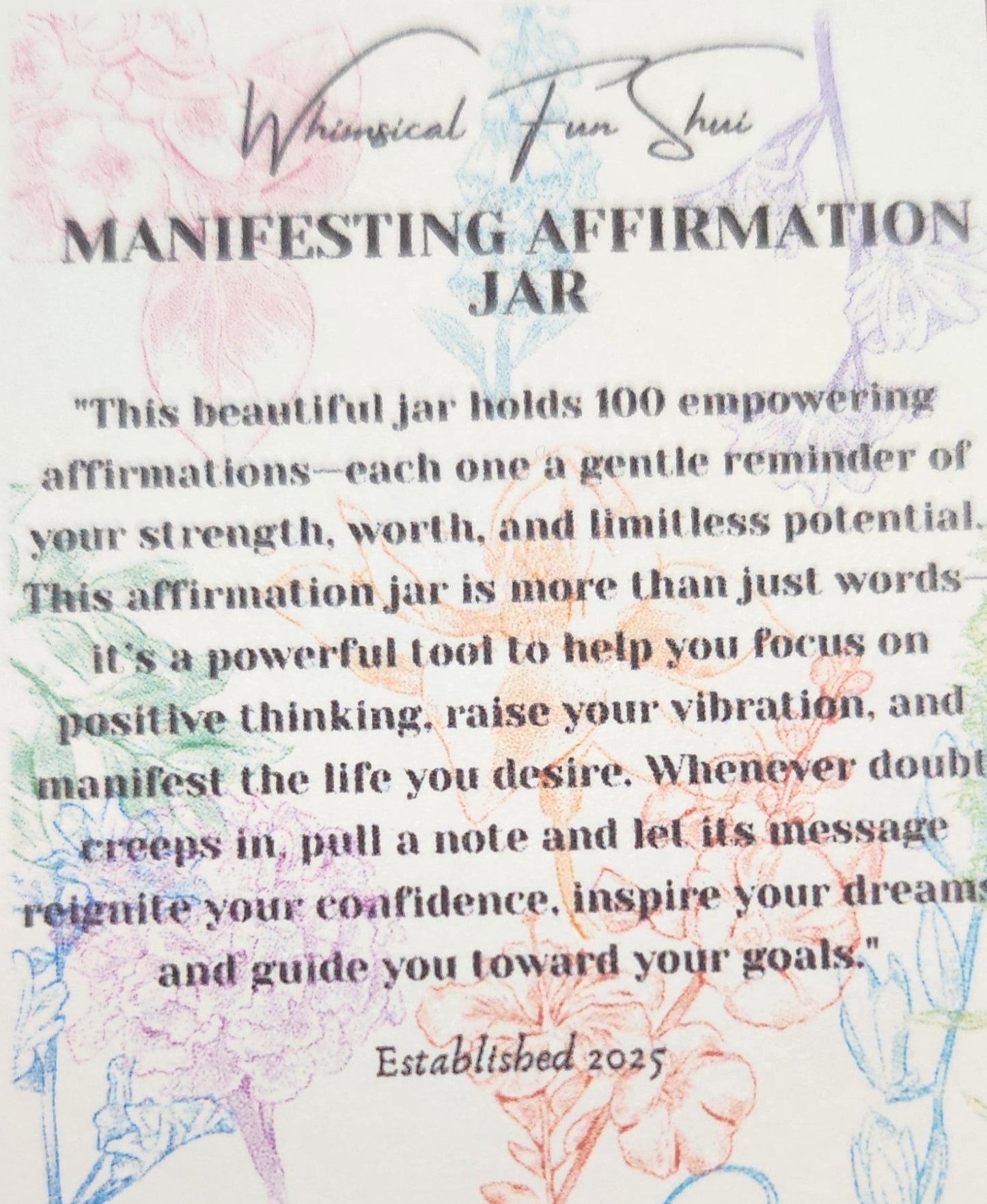 Manifesting Affirmations Jar